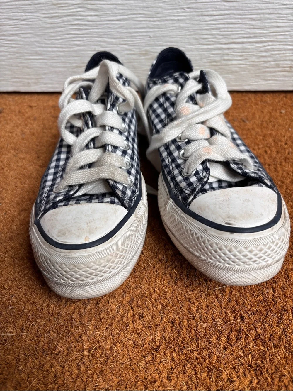 Converse Platform Navy Gingham Sneaker